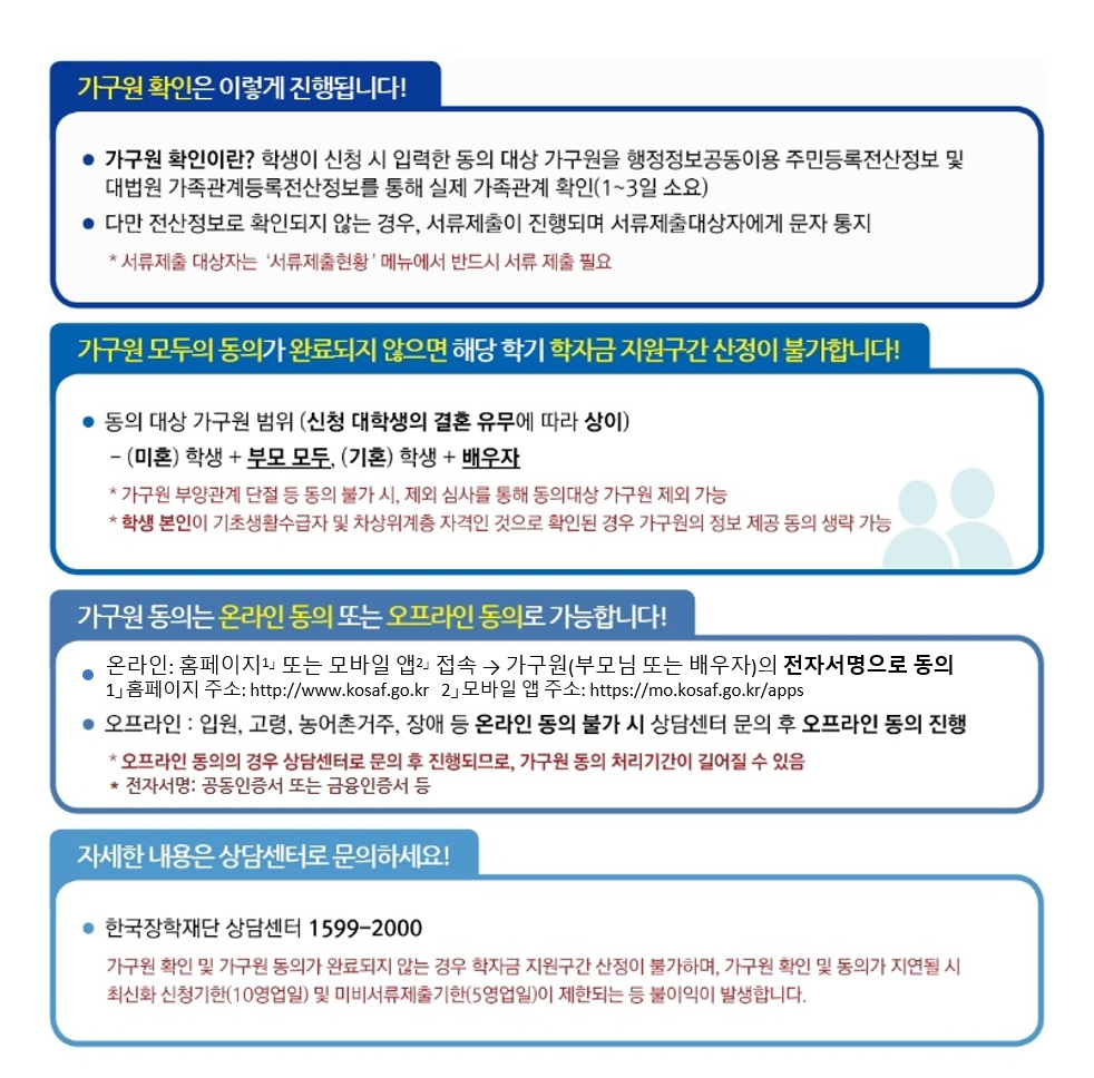 2023-2 국가장학금 신청자 가구원 동의 안내