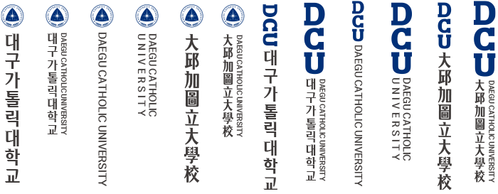 교표+세로형 로고타입 상하 조합 시그니처 이미지